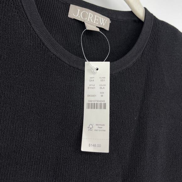 J.Crew Sleeveless Sweater Dress in Stretch Viscose Blend Black Size Medium NEW - Picture 5 of 7